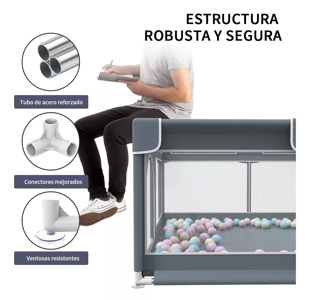 Corral para juegos de bebé amplio ideal para gateo y primeros pasos