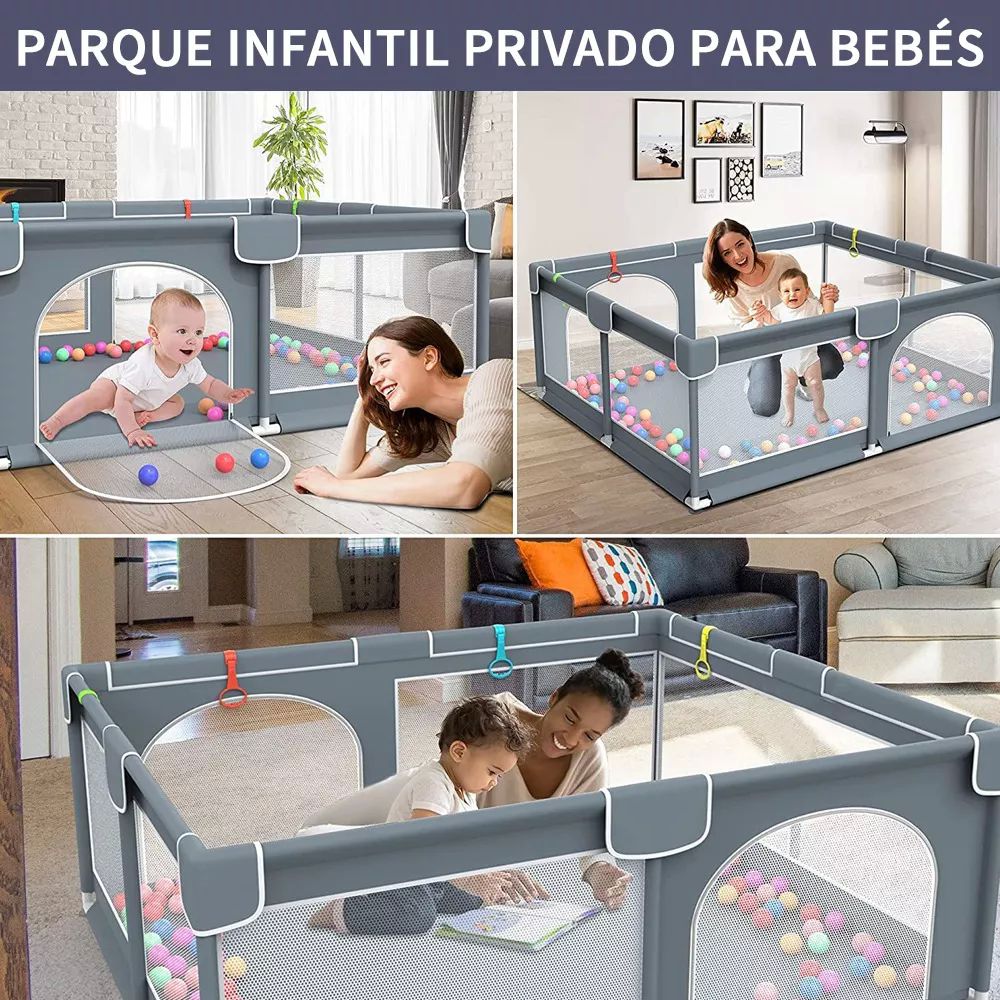 Corral para juegos de bebé amplio ideal para gateo y primeros pasos