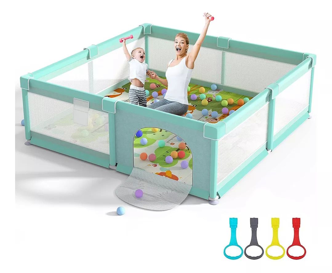 Corral para juegos de bebé amplio ideal para gateo y primeros pasos