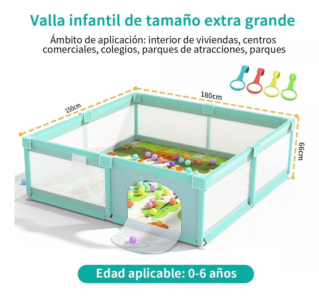 Corral para juegos de bebé amplio ideal para gateo y primeros pasos