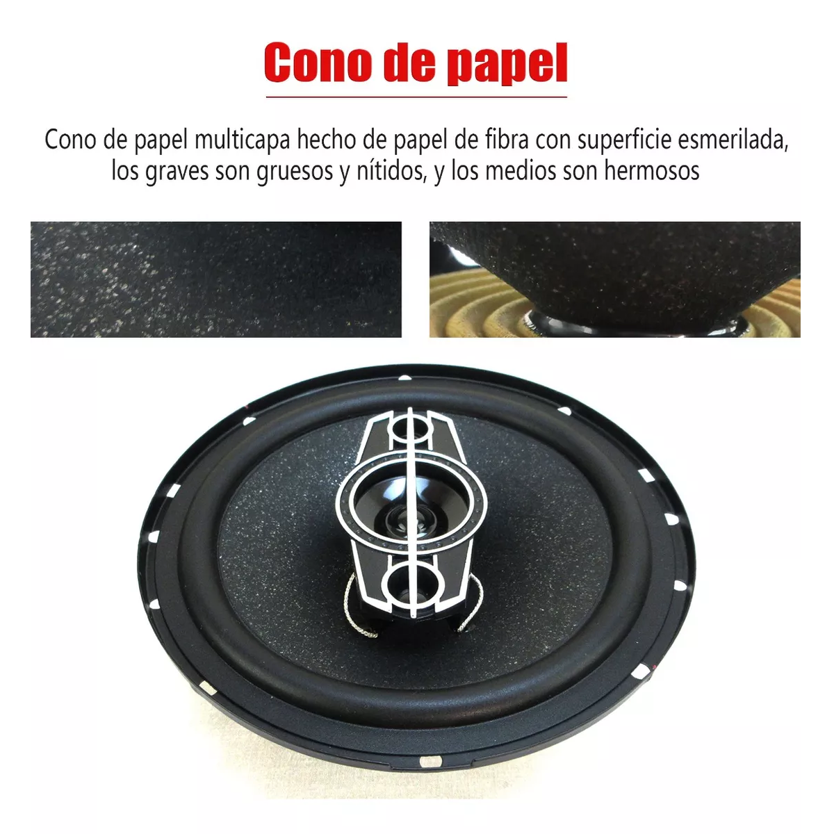 Set 2pcs Bocinas 6.5in Coaxial Para Carro Auto 4 Vías Car Audio