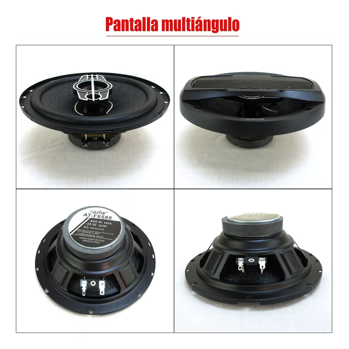 Set 2pcs Bocinas 6.5in Coaxial Para Carro Auto 4 Vías Car Audio