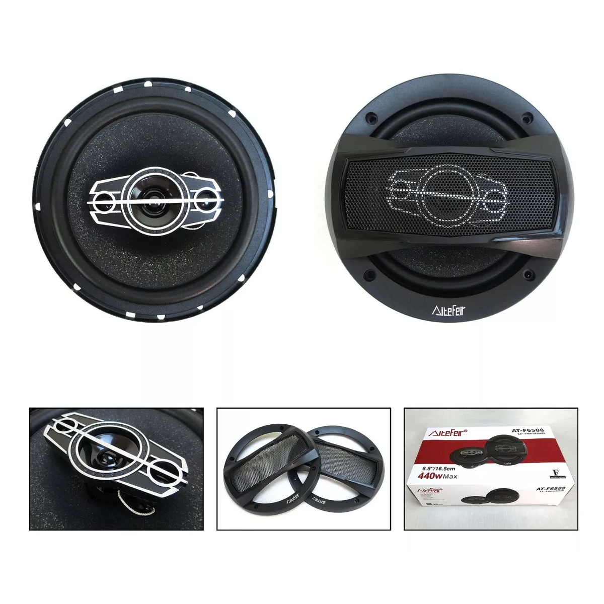 Set 2pcs Bocinas 6.5in Coaxial Para Carro Auto 4 Vías Car Audio
