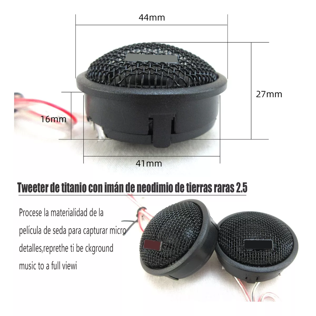 Set De Medios Bocinas 6.5 Subwoofer+tweeters Para Auto Audio