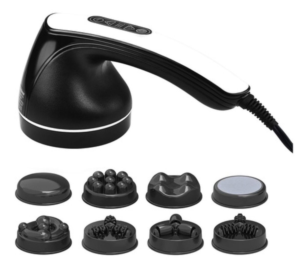 Masajeador De Espalda De Cuello De Mano Electrico Blanco con Negro