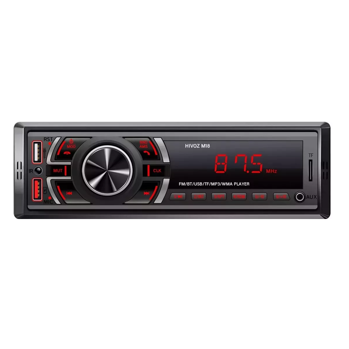 Auto Estereo Coche Reproductor Mp3 Radio Con Bt Aux Usb Sd