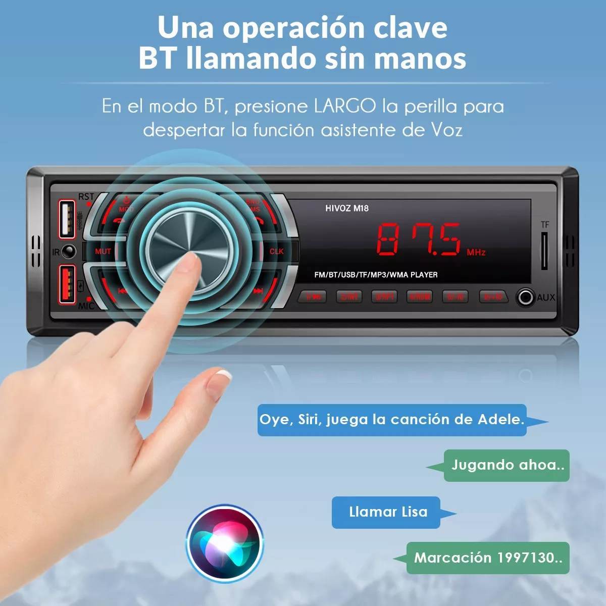 Auto Estereo Coche Reproductor Mp3 Radio Con Bt Aux Usb Sd