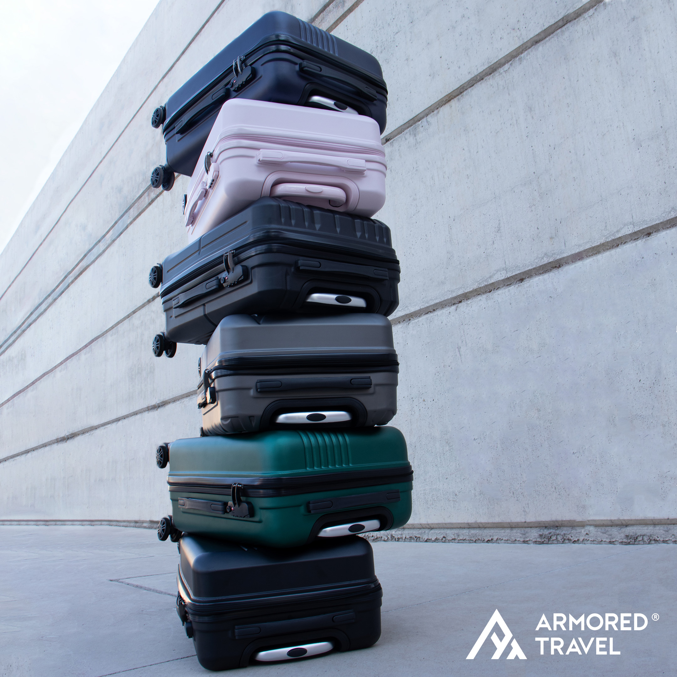 Maleta de viaje Carry On de mano cabina 20 pulgadas 10 kg ABS doble calibre candado de alta seguridad TSA LOCK Gris Armored Travel.