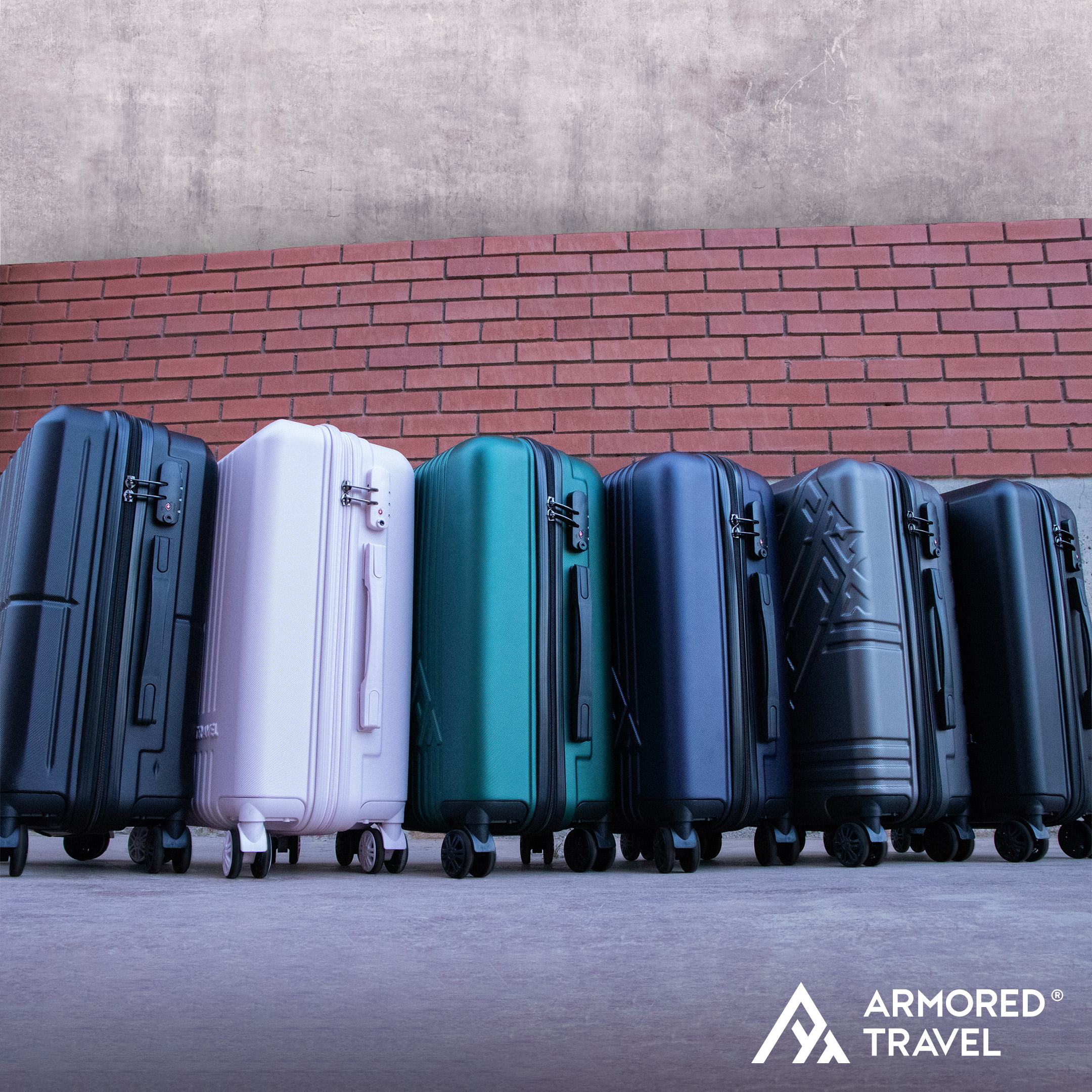 Maleta de viaje Carry On de mano cabina 20 pulgadas 10 kg ABS doble calibre candado de alta seguridad TSA LOCK Azul Armored Travel