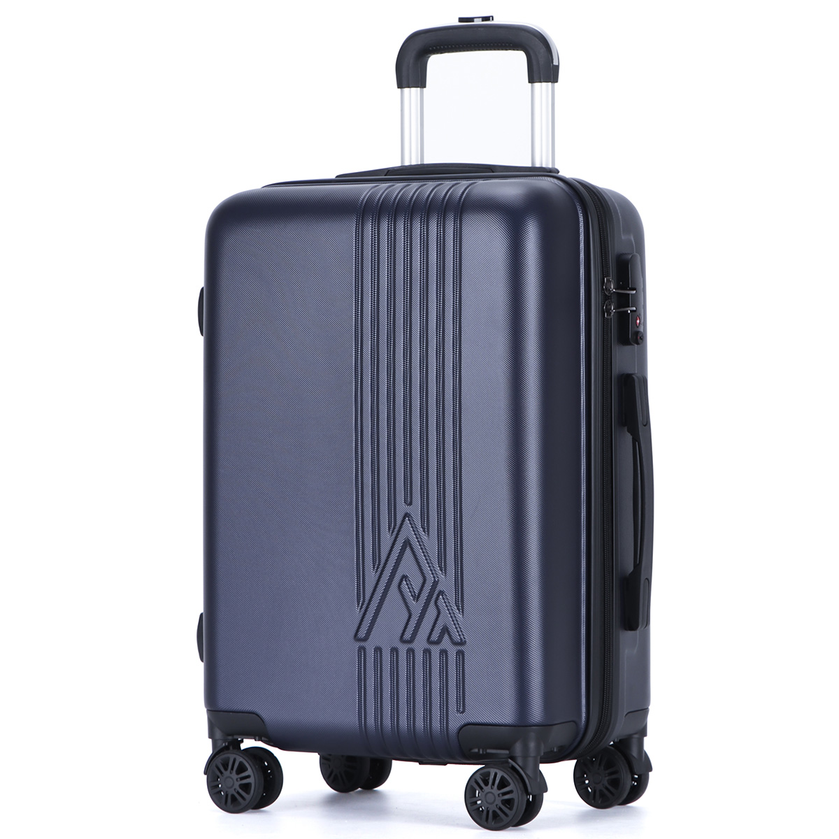 Maleta de viaje Carry On de mano cabina 20 pulgadas 10 kg ABS doble calibre candado de alta seguridad TSA LOCK Azul Armored Travel