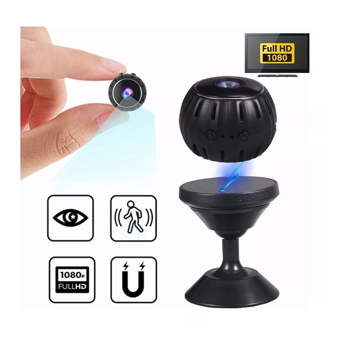 Mini Cámara Espía Oculta Inalámbrica 1080p Hd Wifi Home Ip C