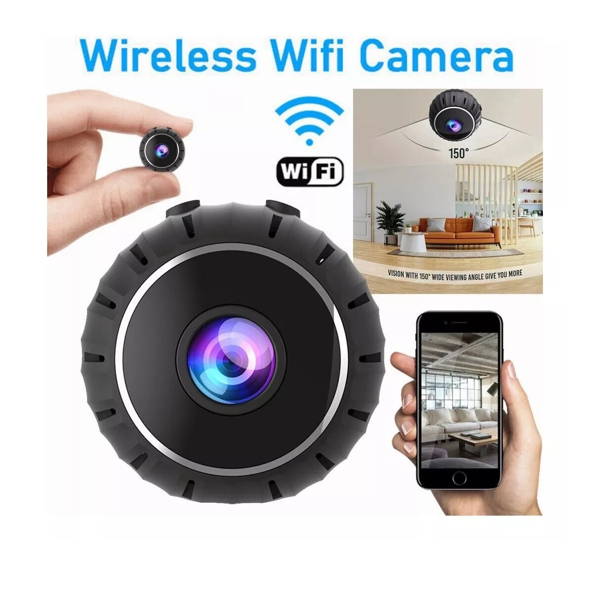 Mini Cámara Espía Oculta Inalámbrica 1080p Hd Wifi Home Ip C