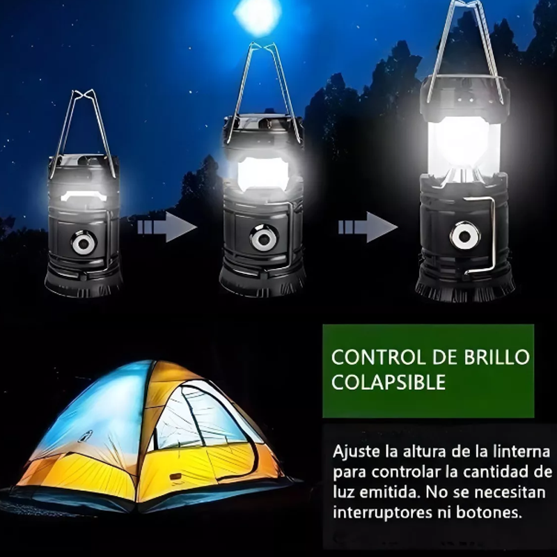 Luz Para Camping, Lampara De Campamento Negra