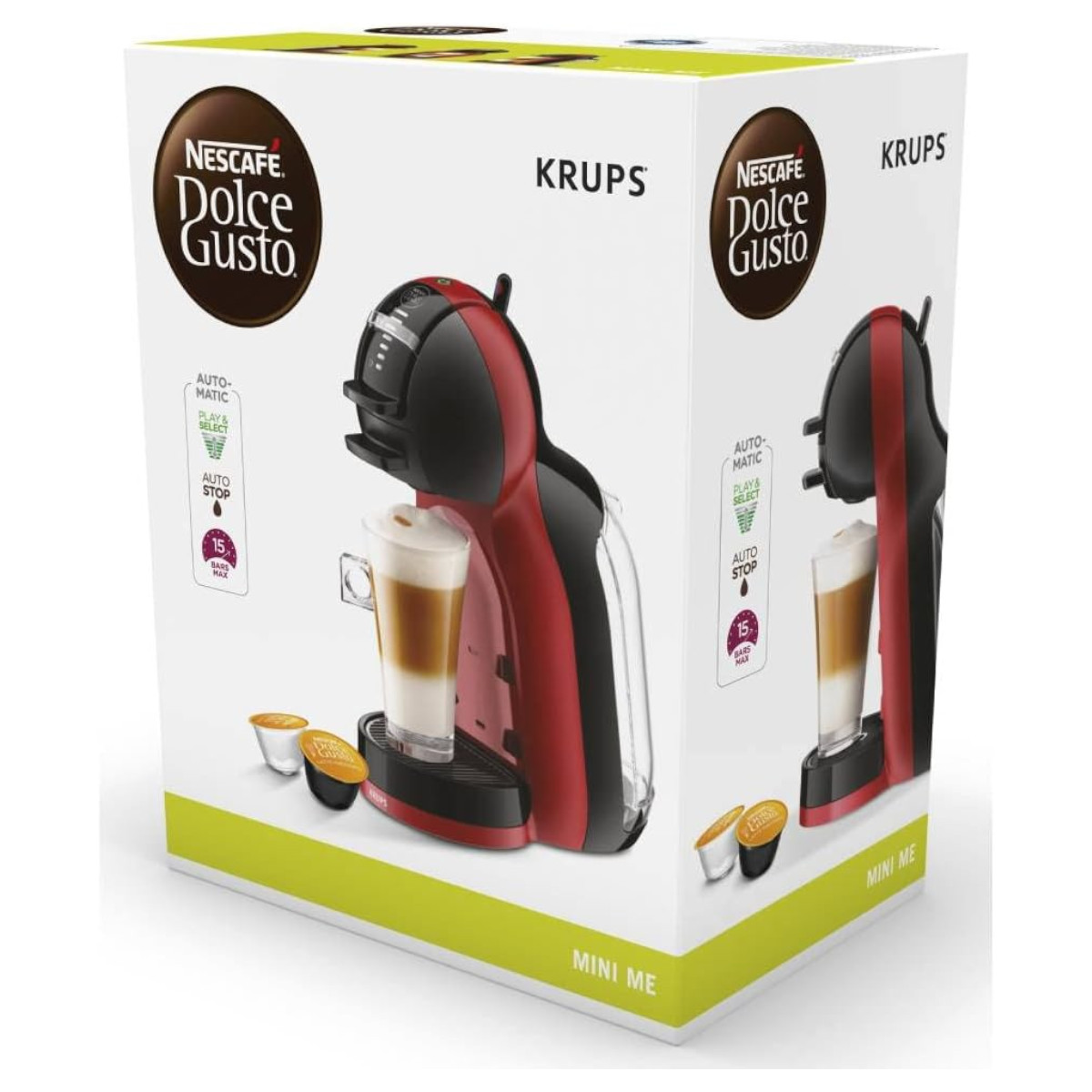 Cafetera Automática KRUPS Cápsulas Dolce Gusto Mini Me Roja