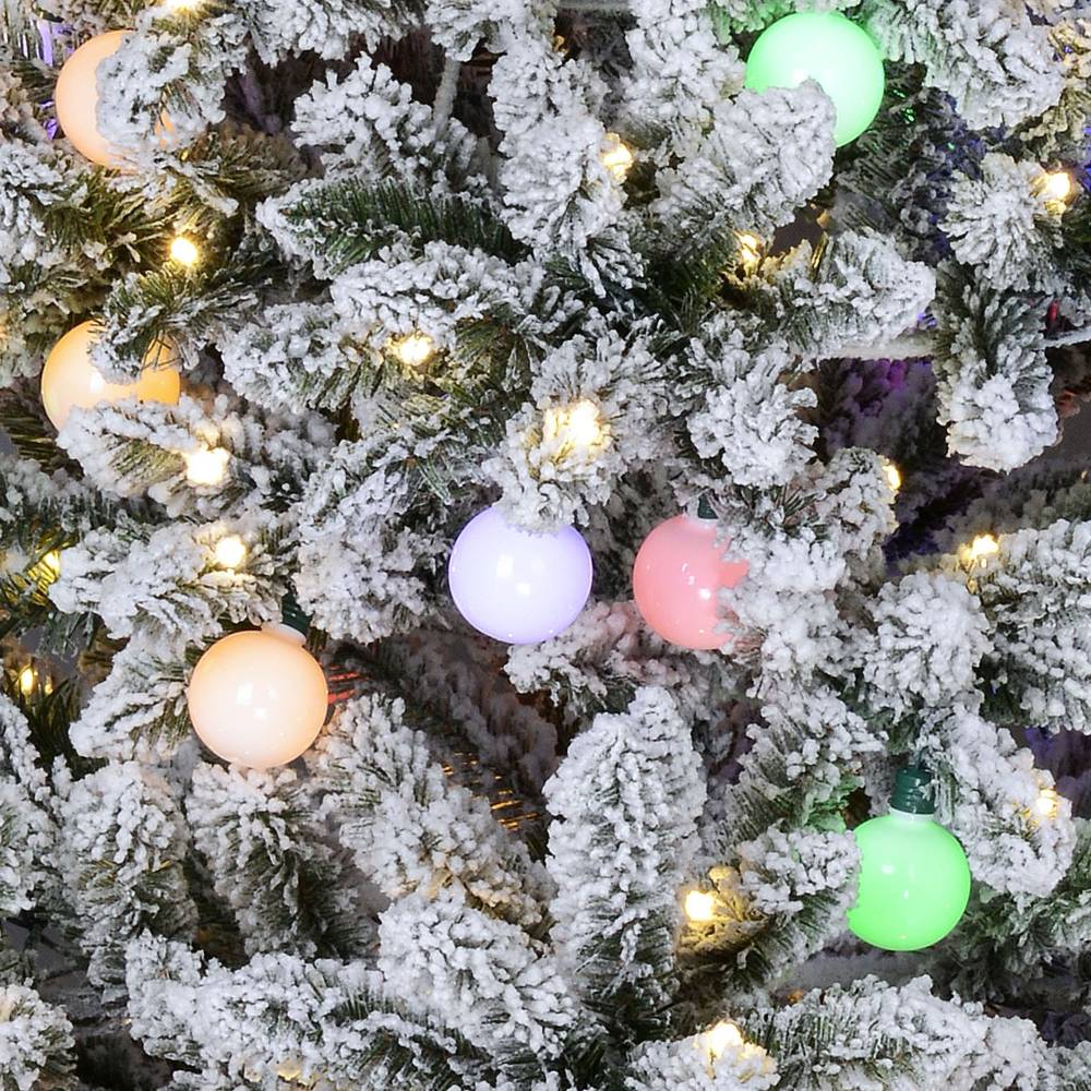 Árbol de Navidad artificial Confetti, de 2.28 m de alto, incluye luces LED