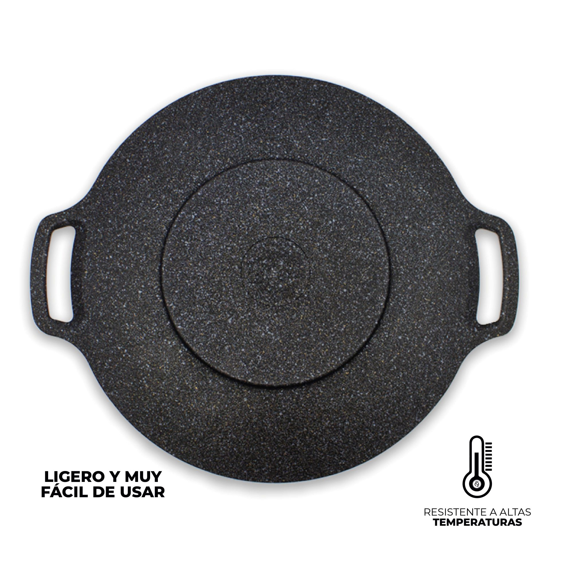 SET 1 COMAL MÁRMOL 40 CM Y BROCHA DE ACEITE