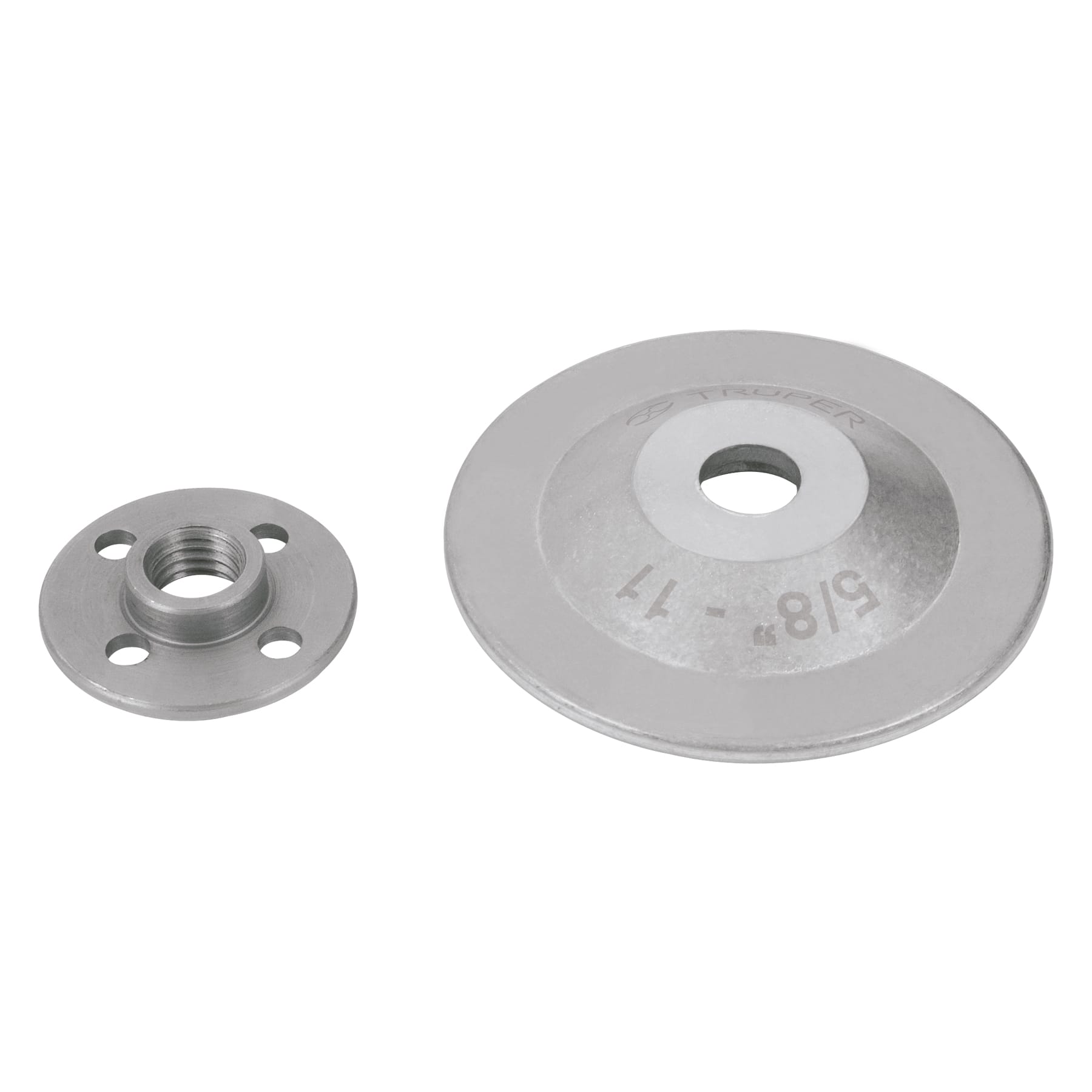 ADAPTADOR PARA DISCOS ABRASIVOS 7" A 9", TIPO 42, EJE 5/8-11 TRUPER 10542