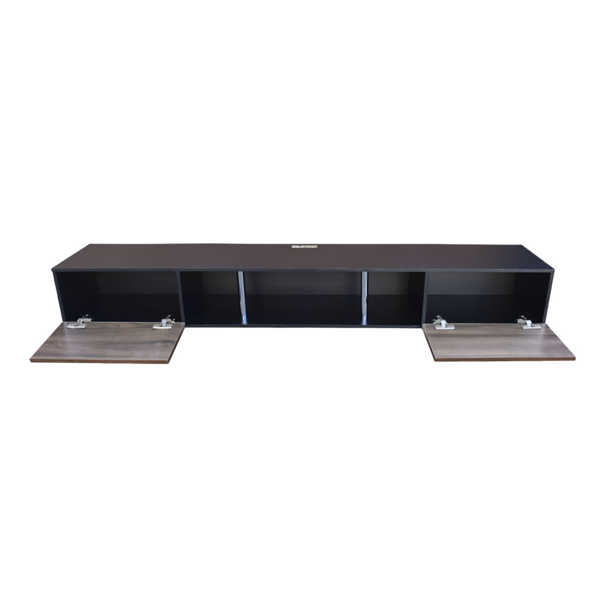 Centro De Entretenimiento para tv Flotante Hogare 160 con 2 Puertas color Negro Parota