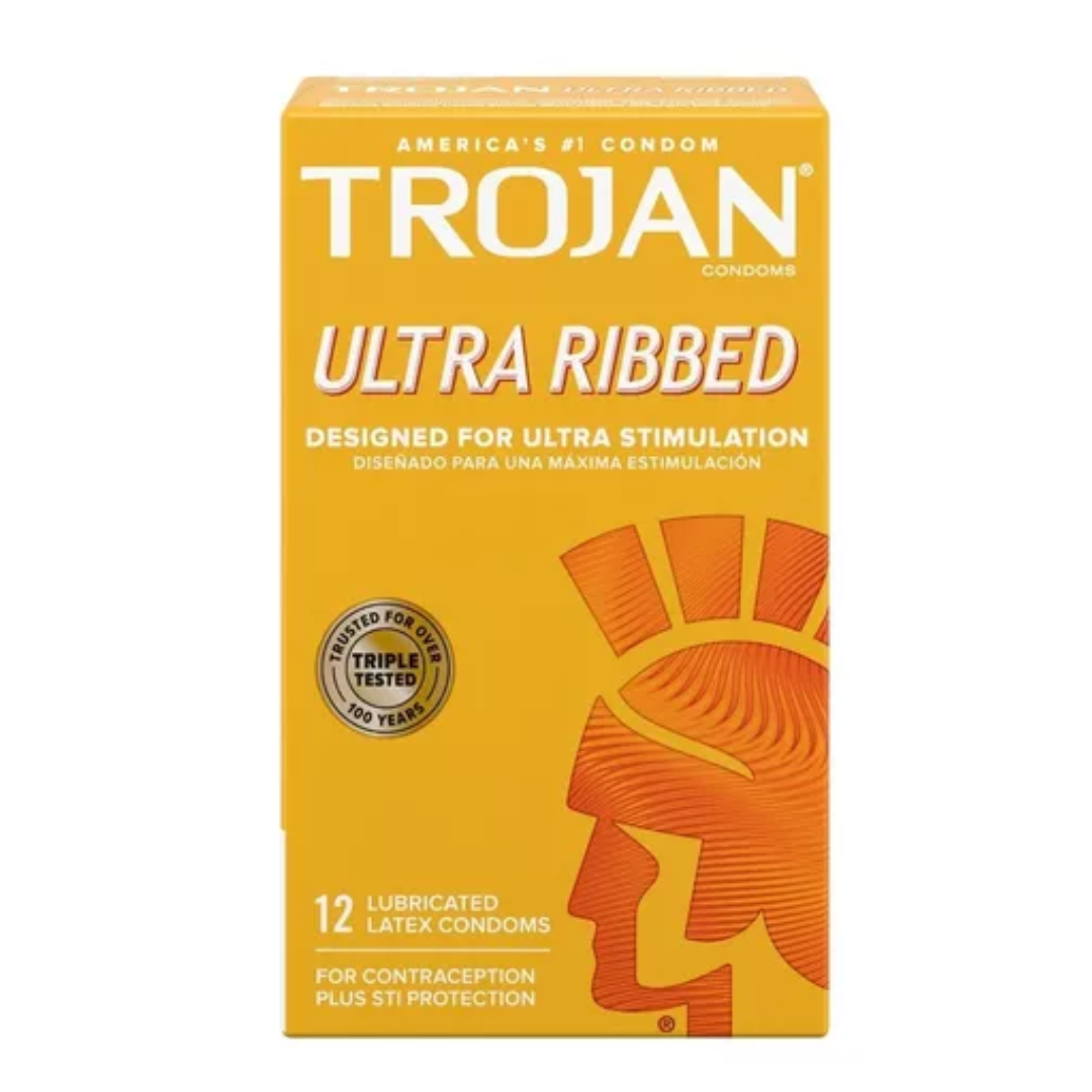 Trojan Ultra Ribbed 12 condones 