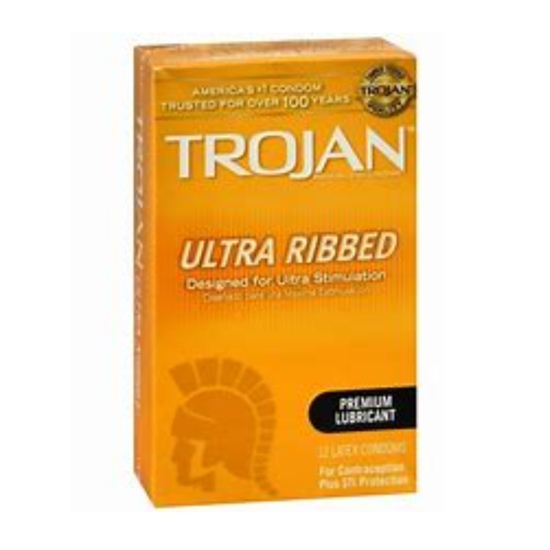 Trojan Ultra Ribbed 12 condones 