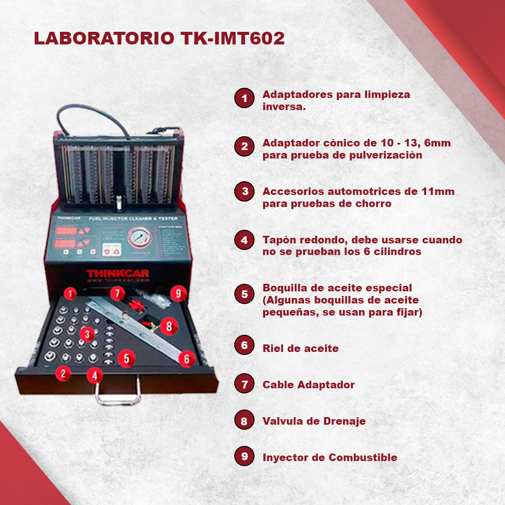 Laboratorio Limpiador 6 Inyectores Thinkcar