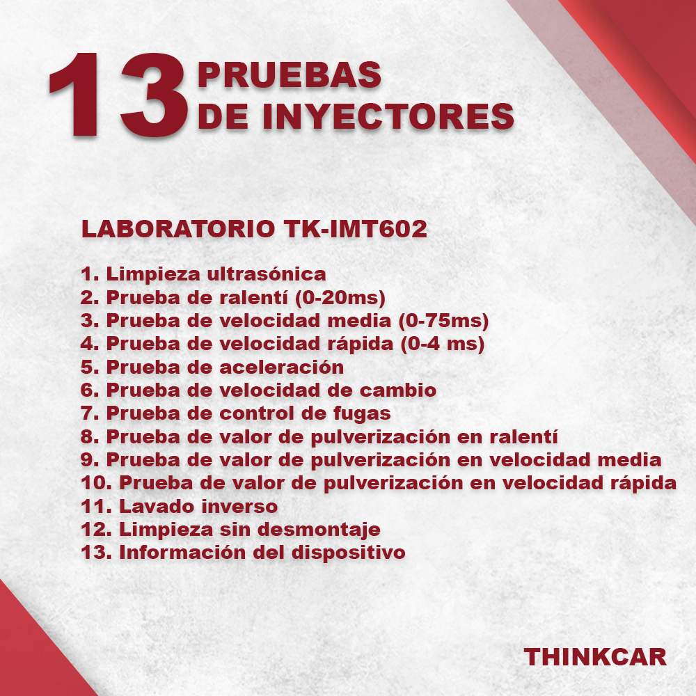 Laboratorio Limpiador 6 Inyectores Thinkcar