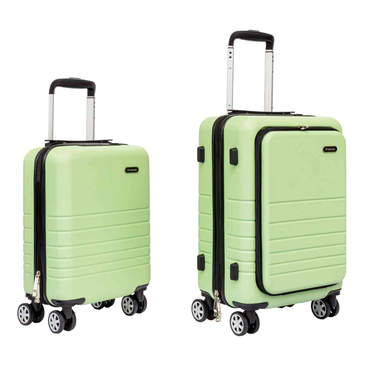 Set Kit 2 Maletas 21  Y 18  Viaje 4 Ruedas 360 Doble Llanta Verde
