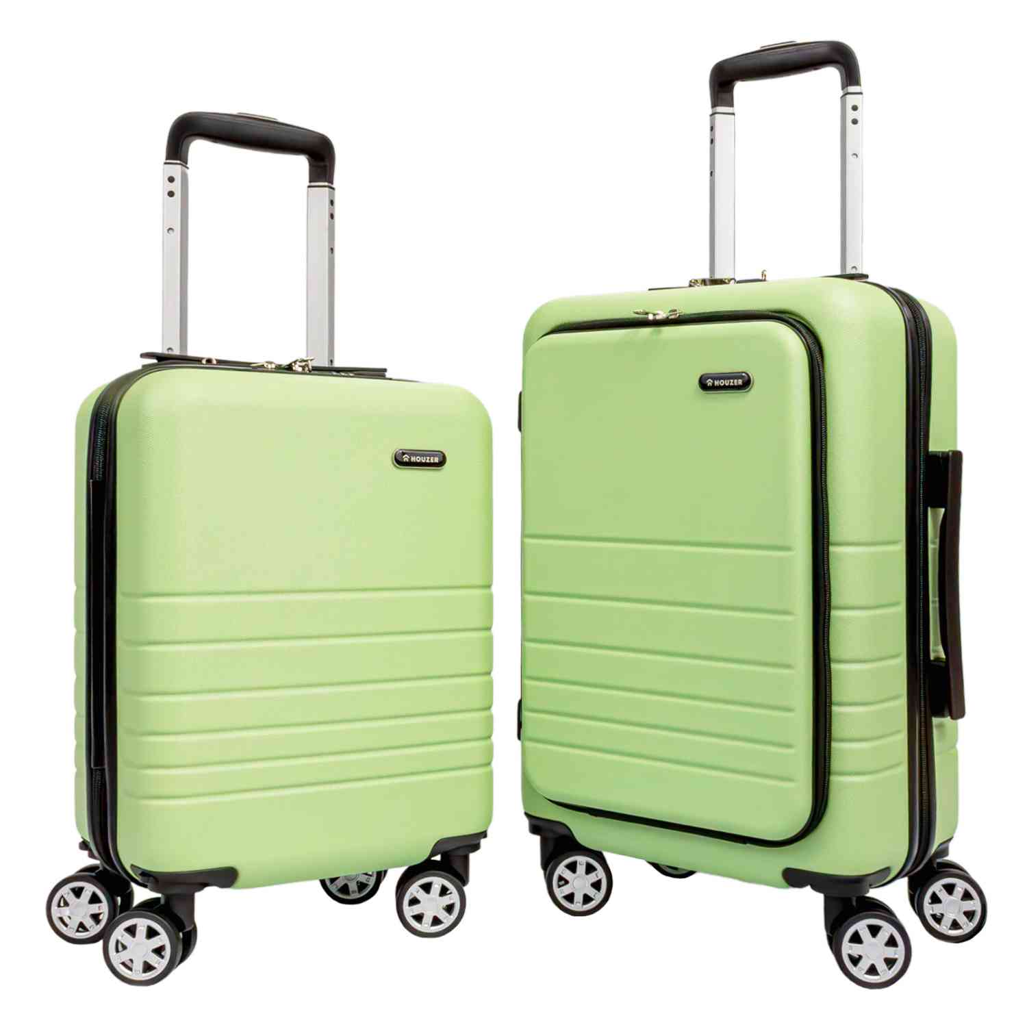 Set Kit 2 Maletas 21  Y 18  Viaje 4 Ruedas 360 Doble Llanta Verde