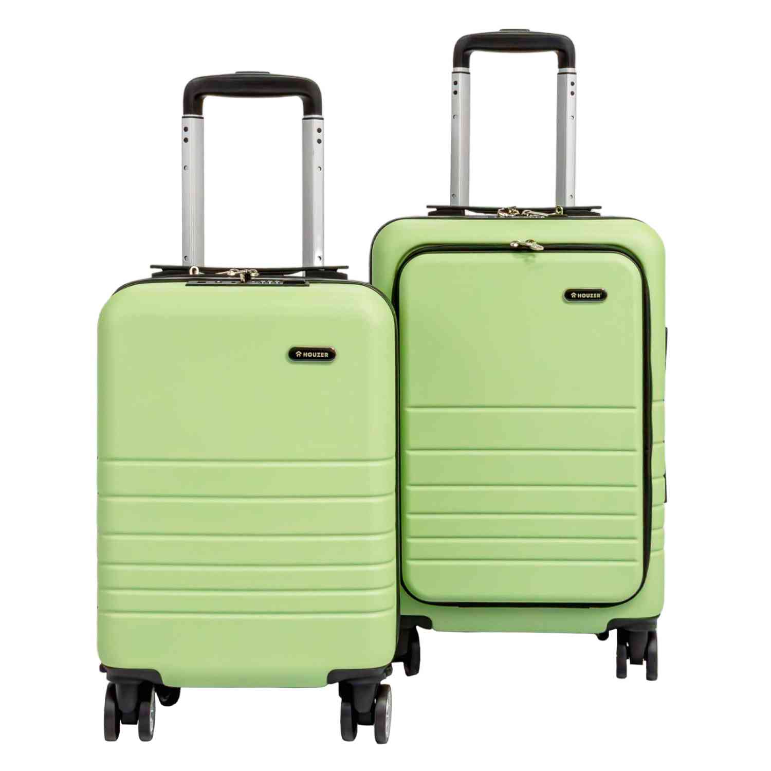 Set Kit 2 Maletas 21  Y 18  Viaje 4 Ruedas 360 Doble Llanta Verde