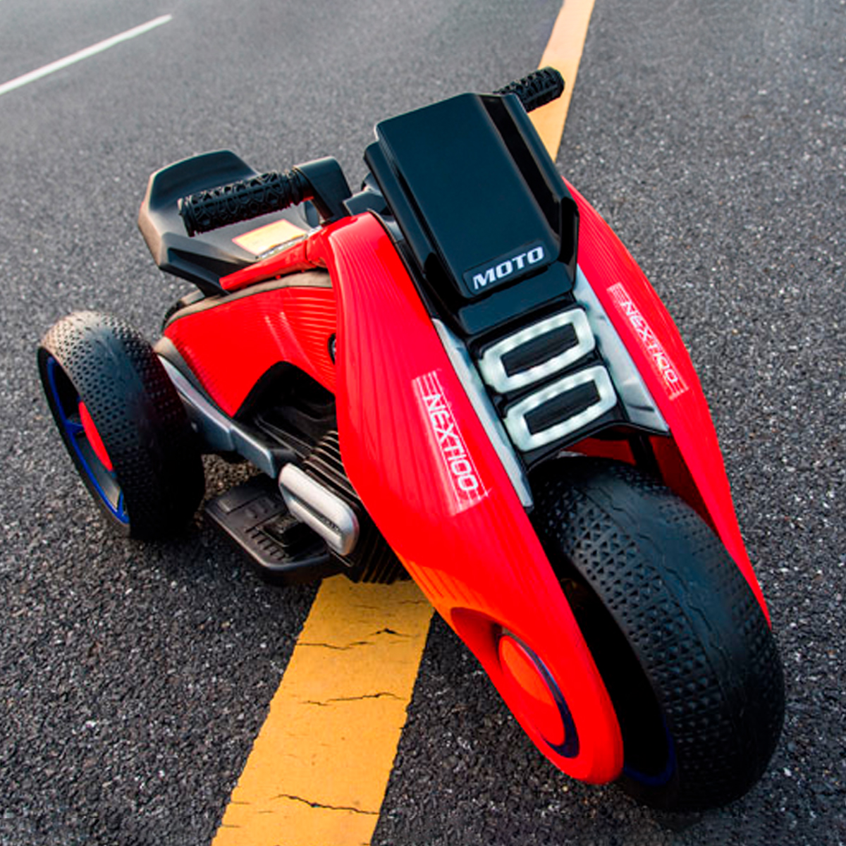 Mini Moto Eléctrica Recargable Infantil Honey Whale BDQ-6199 Rojo