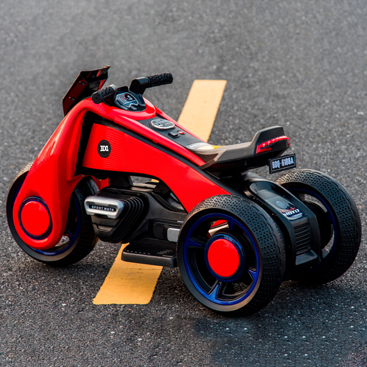 Mini Moto Eléctrica Recargable Infantil Honey Whale BDQ-6199 Rojo