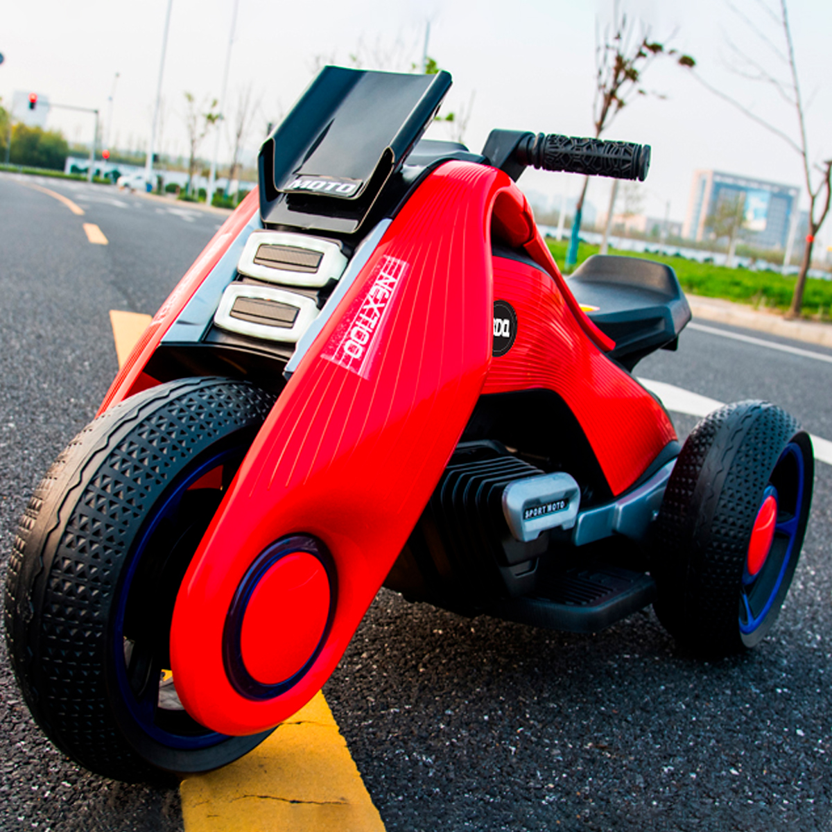 Mini Moto Eléctrica Recargable Infantil Honey Whale BDQ-6199 Rojo