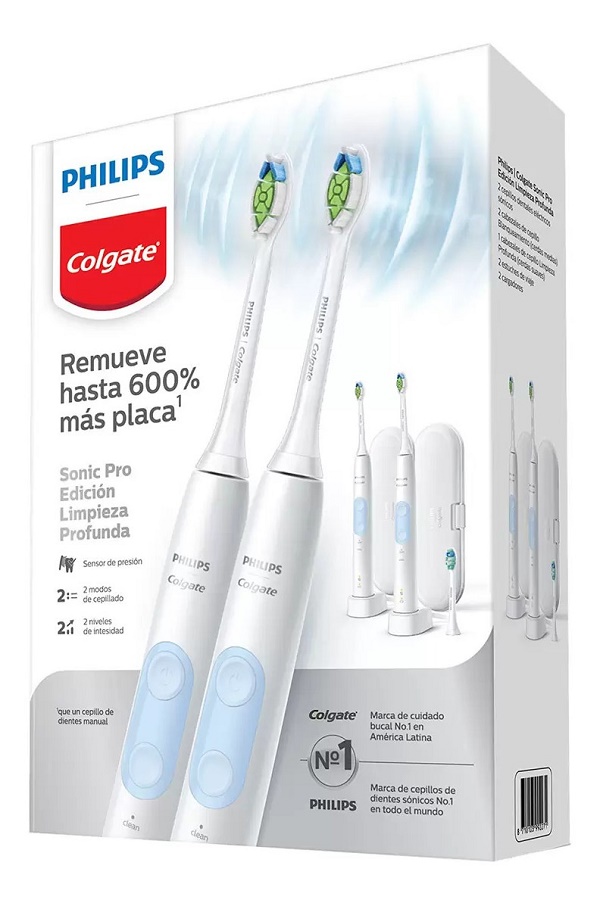 Cepillo De Dientes Eléctrico Colgate Philips Sonic Pro 2 Piezas 