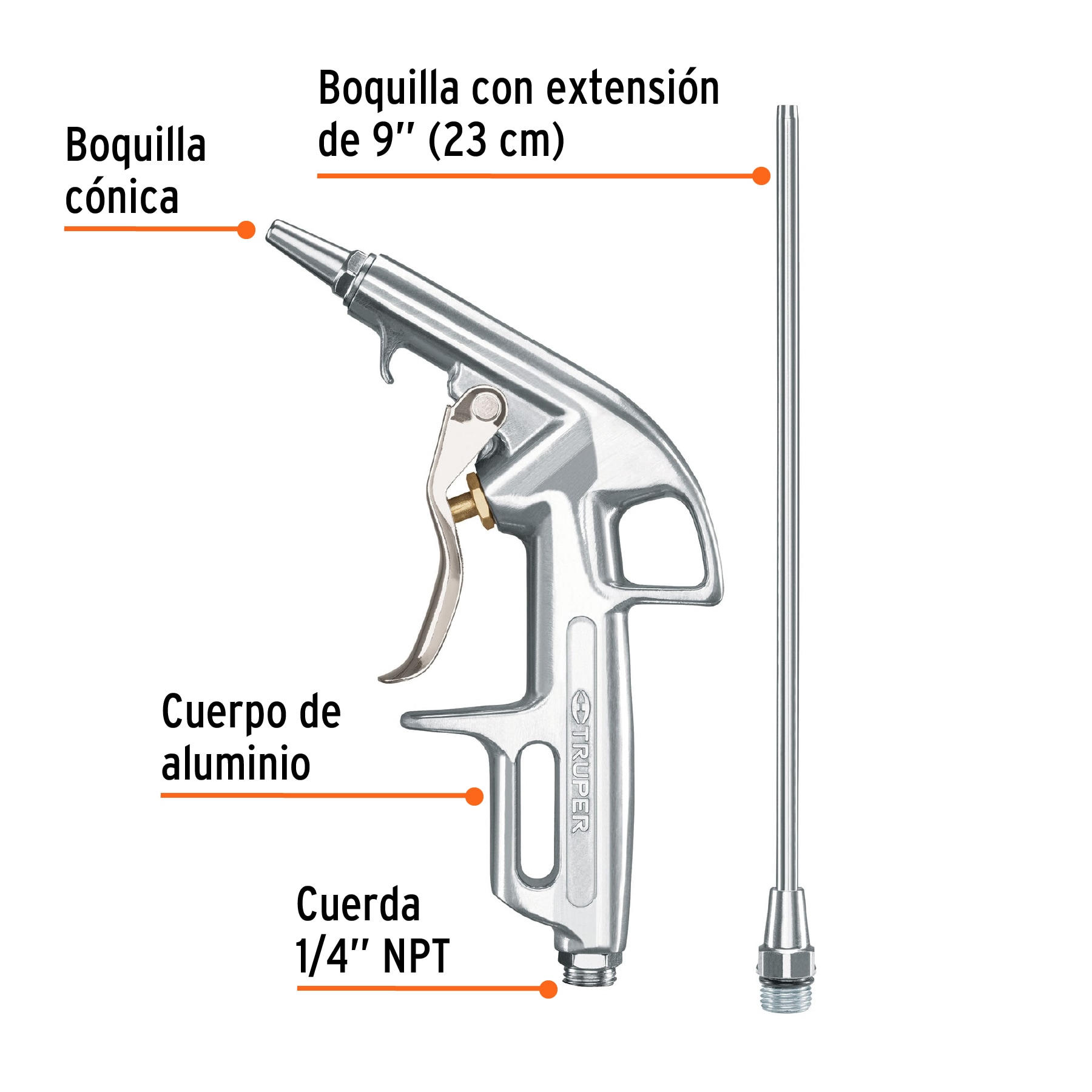 Pistola de chorro de arena Dispositivo profesional Boquilla de 5 mm