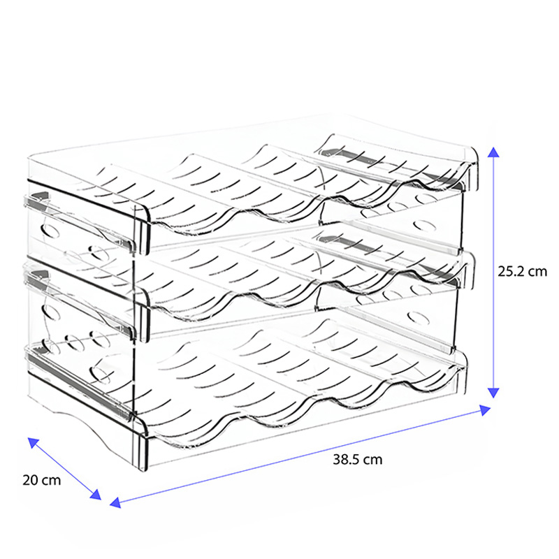 Estante Porta Botellas de 3 Niveles en Material PET: Organización Ecológica y Estilo Elegante..