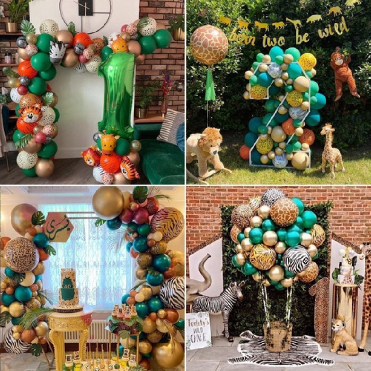 Globos De Decoración De Cumpleaños Verde, 102 Piezas