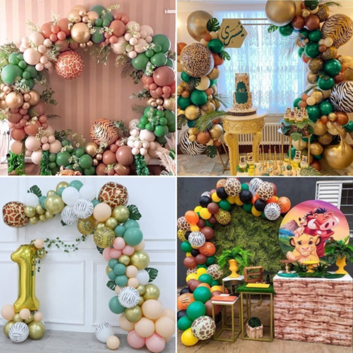 Globos De Decoración De Cumpleaños Verde, 102 Piezas