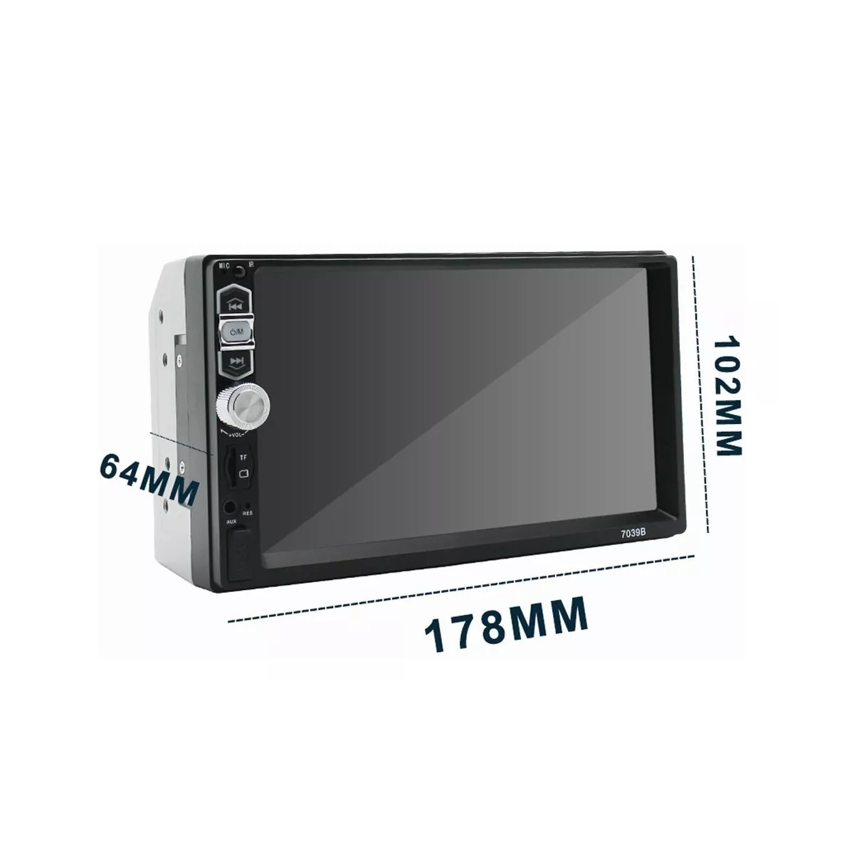 Auto Estéreo 2 Din Espejo Link/control Volante Cámara 12leds