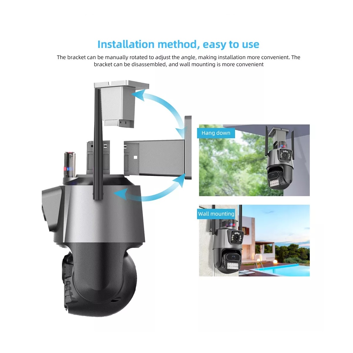 Cámara De Seguridad 4mp Wifi Ip Exterior Alarma Sirena