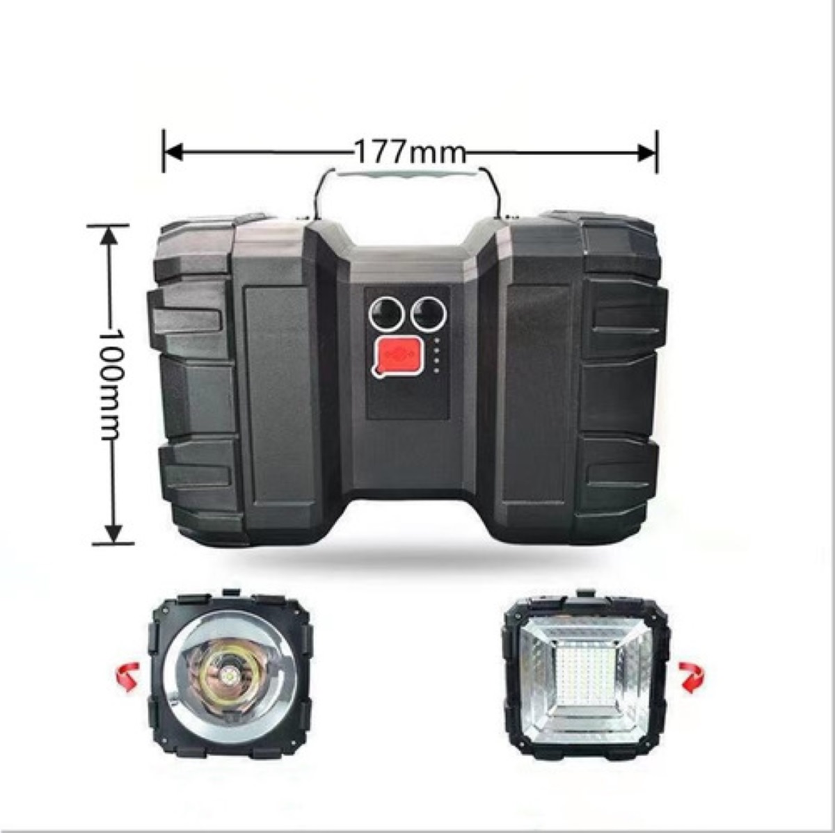 Linterna Led Largo Alcance 40w 10000 Ma Foco Negro