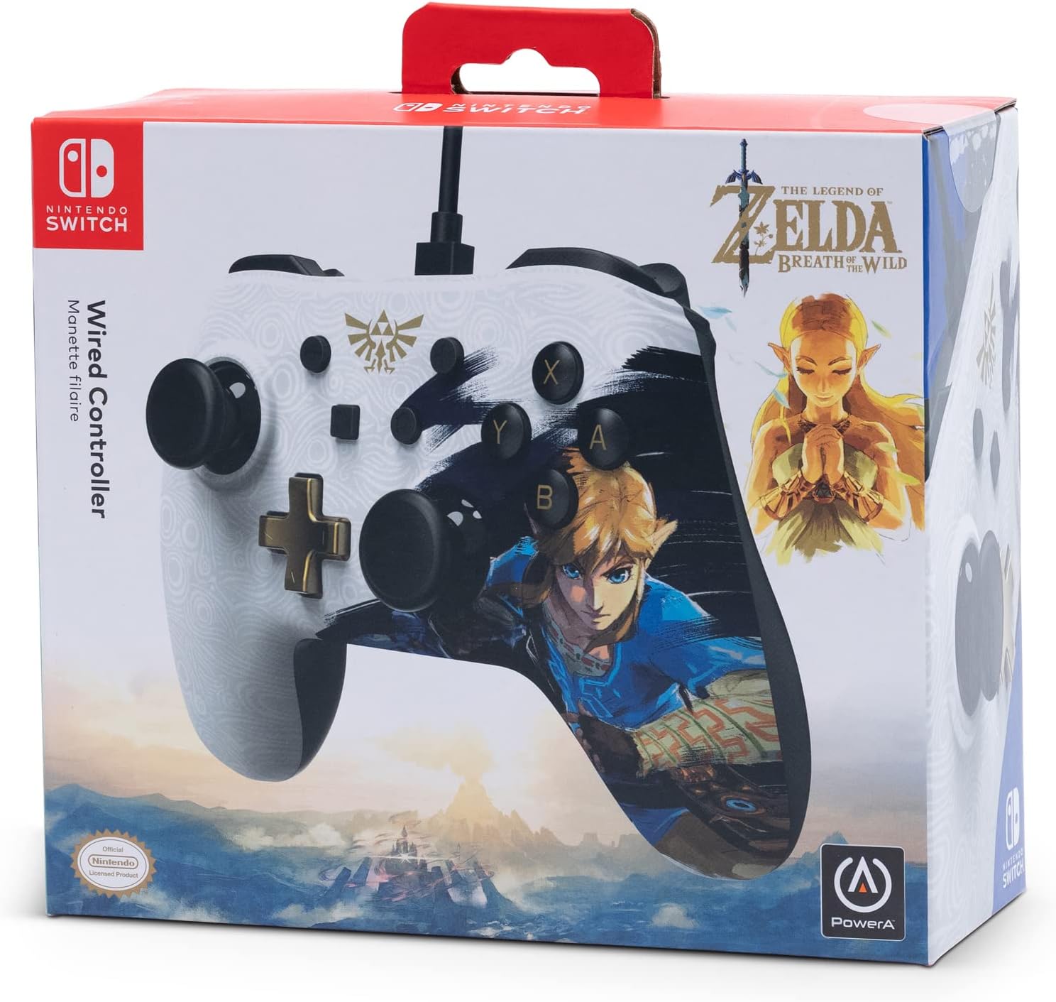 Mando Inalambrico Power A Zelda Link Azul Switch