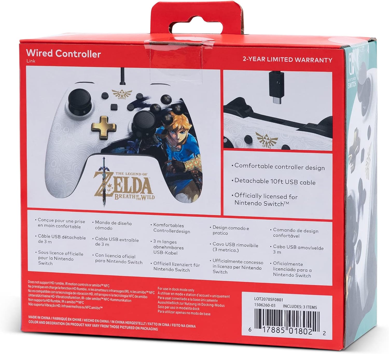 Control Alambrico Power A Nintendo Switch - Link