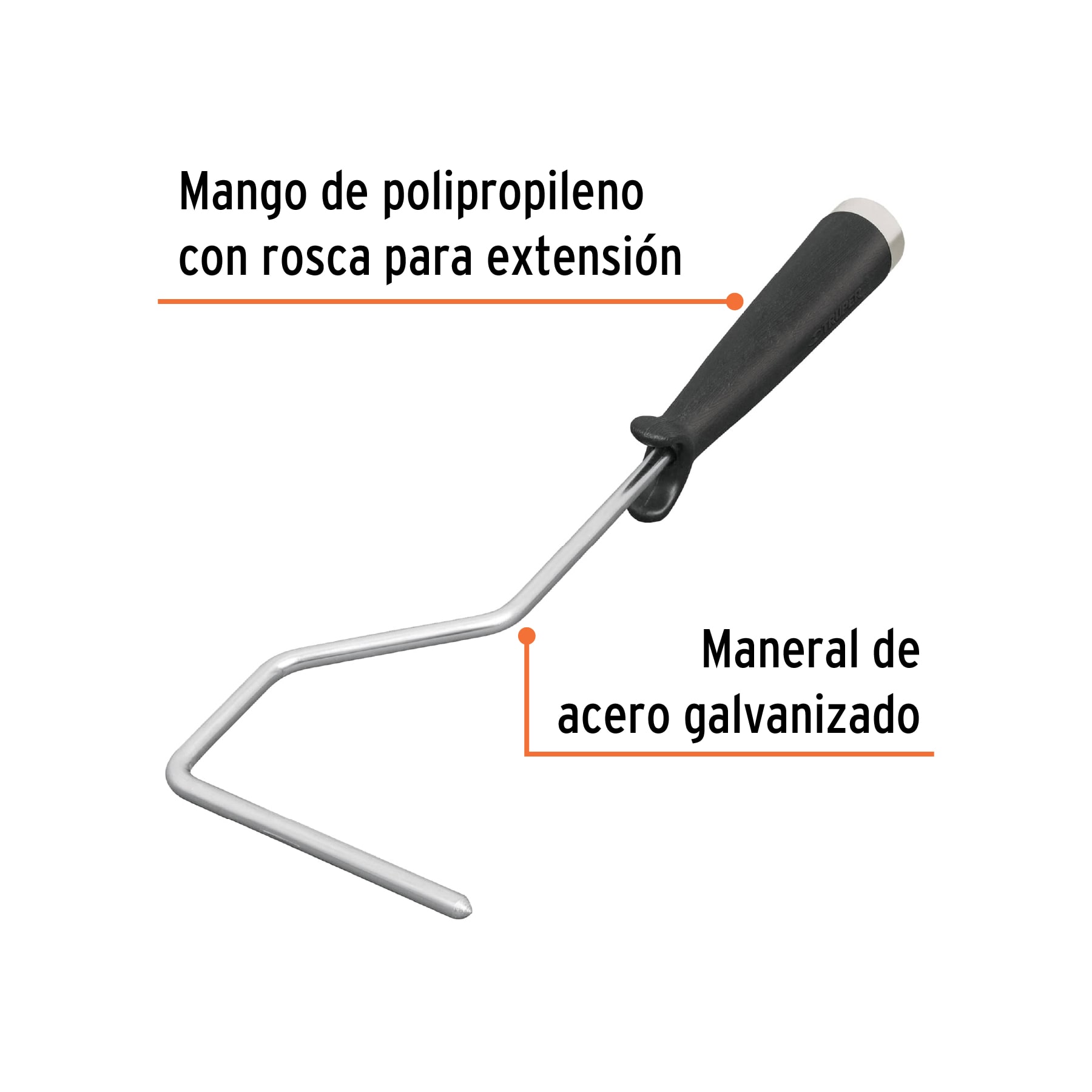 MANERAL DE 4" PARA RODILLO, TRUPER 10742