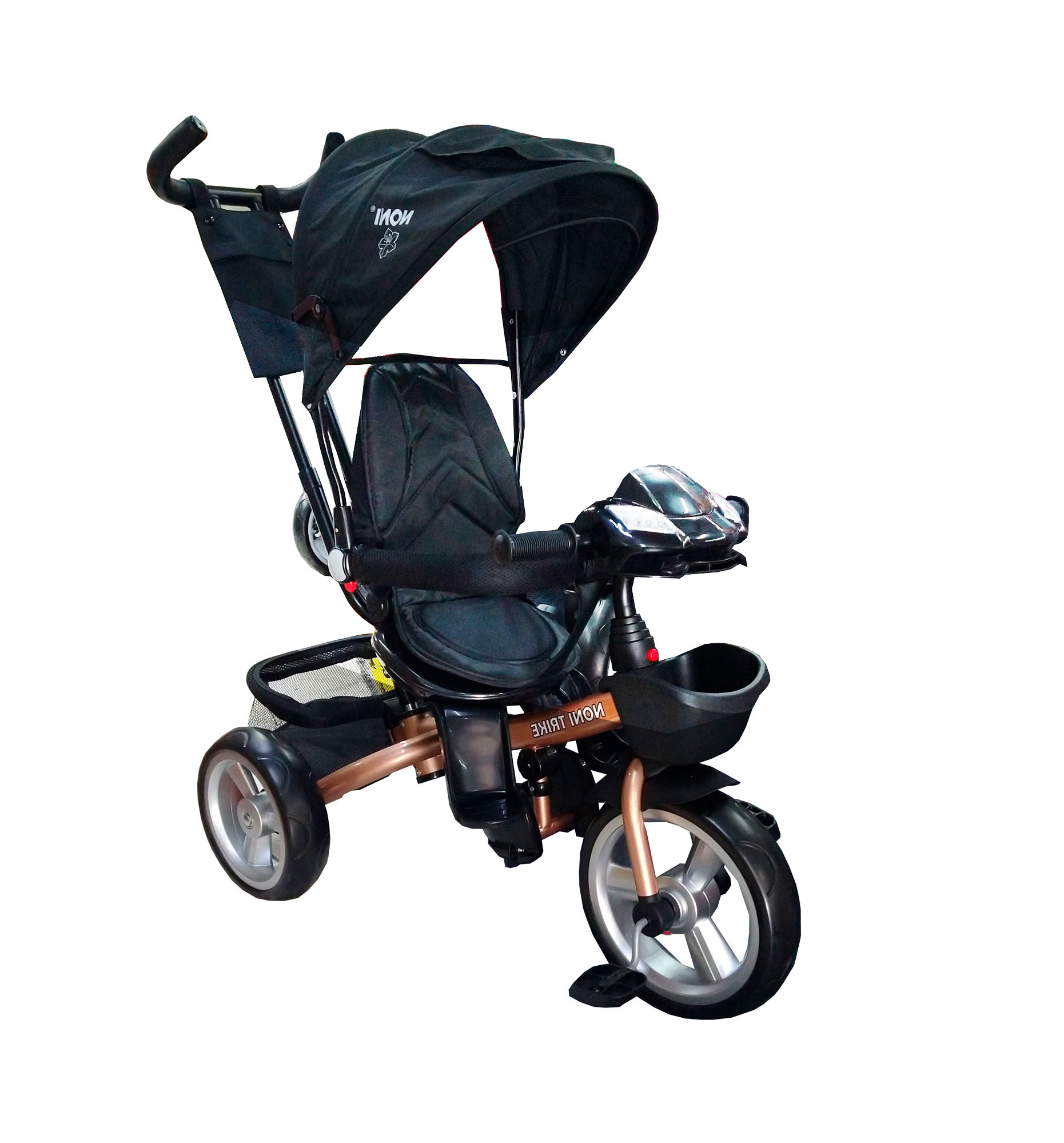 Triciclo para Bebe Evolutivo Noni Angelin 360 Grados 3041-X Negro