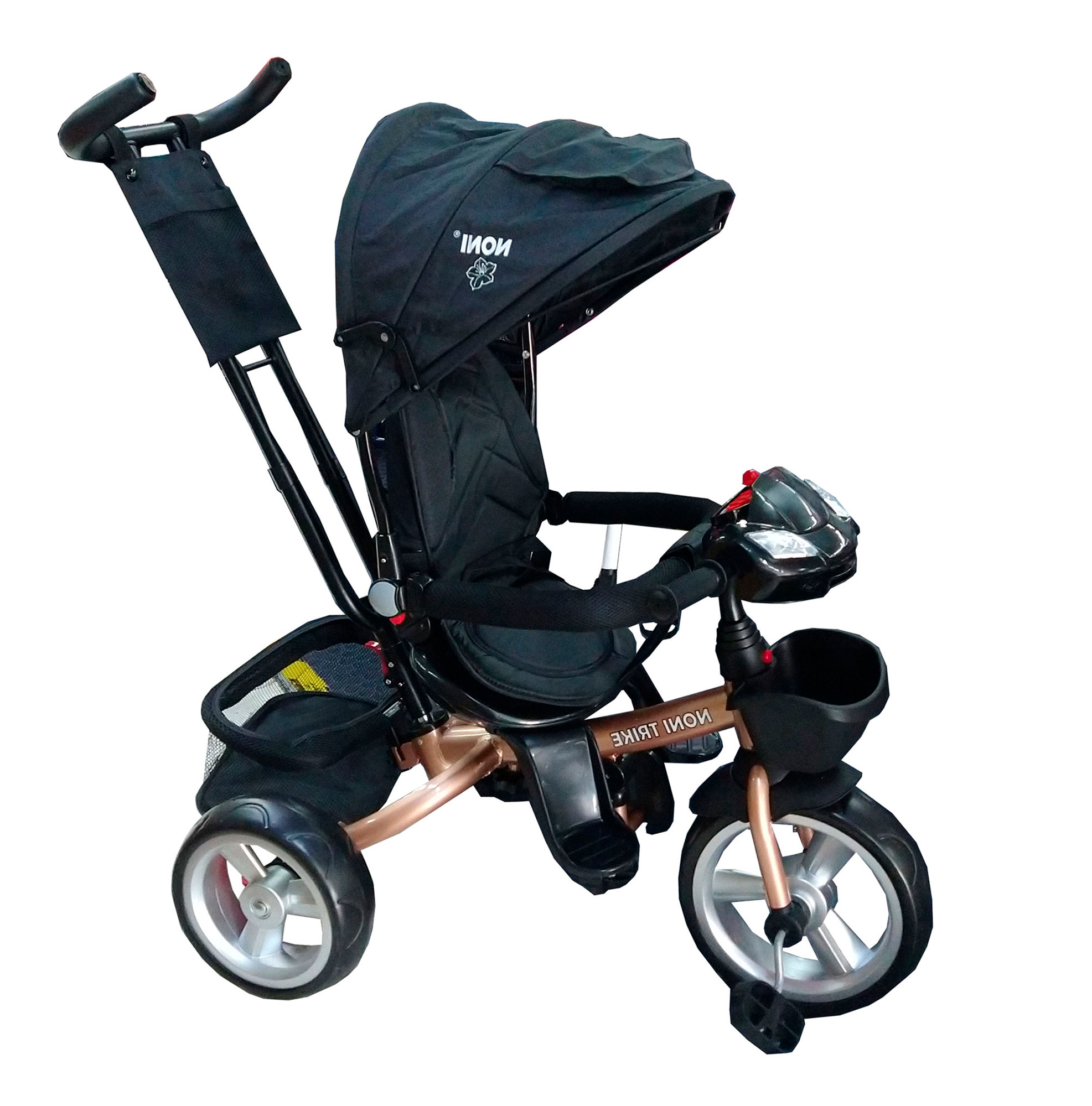 Triciclo para Bebe Evolutivo Noni Angelin 360 Grados 3041-X Negro