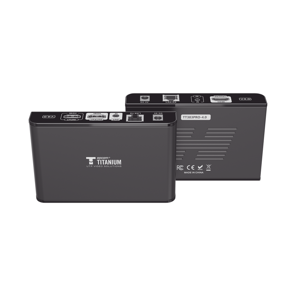 Kit Extensor HDMI EPCOM TITANIUM TT-383-PRO-4.0 para distancias de 120 metros Resolución 1080P .