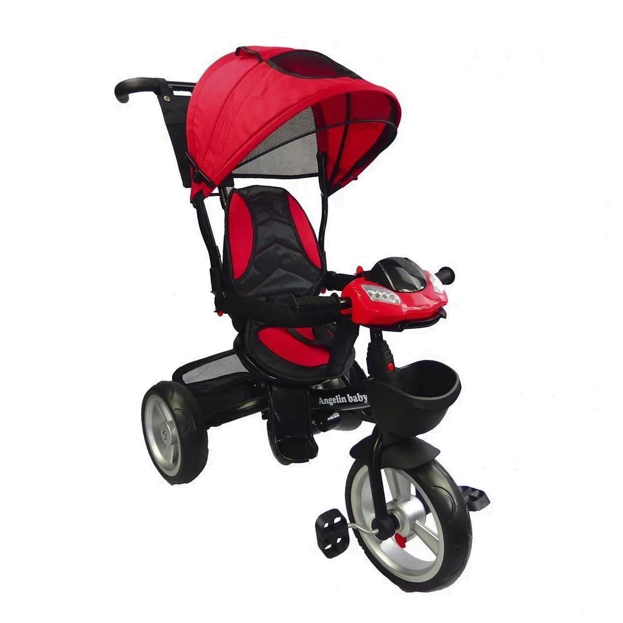 Triciclo para Bebe Evolutivo Noni Angelin 360 Grados 3041-X Rojo