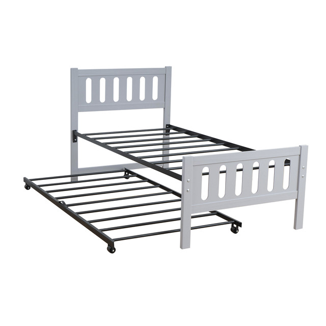  Cama Doble Individual Cherokee | Cama Baja Deslizable Con Ruedas.