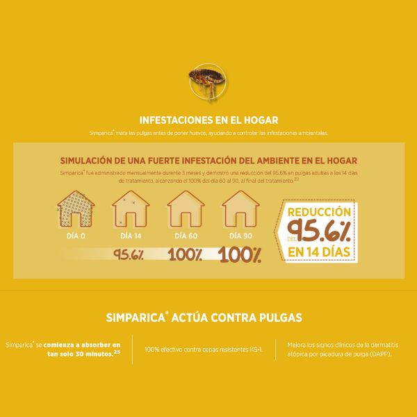 Simparica Perros De 10 a 20 Kg, 1 tableta. Pulgas, Sarna Y garrapatas