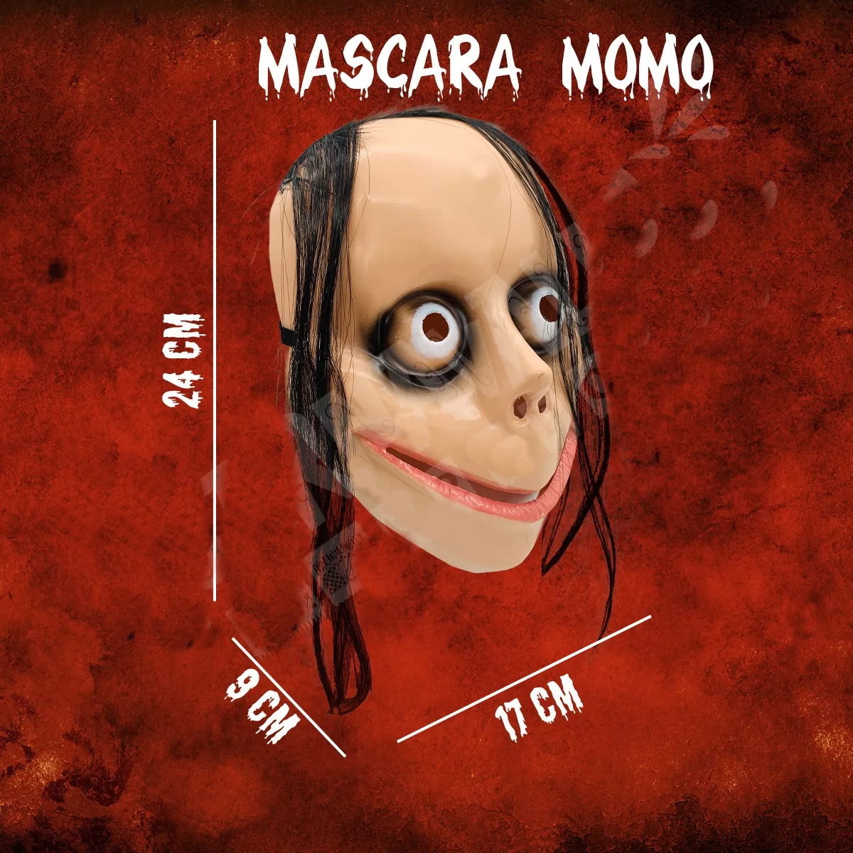 Máscara Momo Halloween Rostro Terror Creepypasta Económico